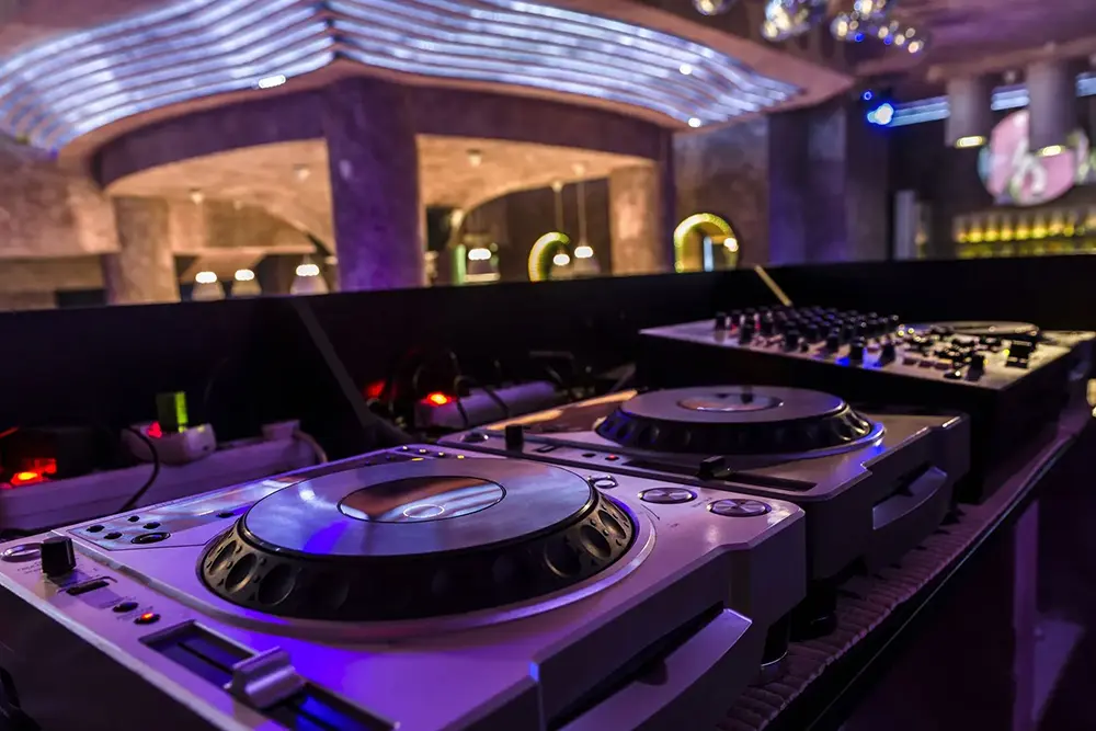 DJ board at venue