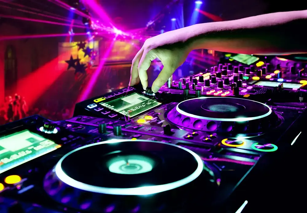 DJ board playing