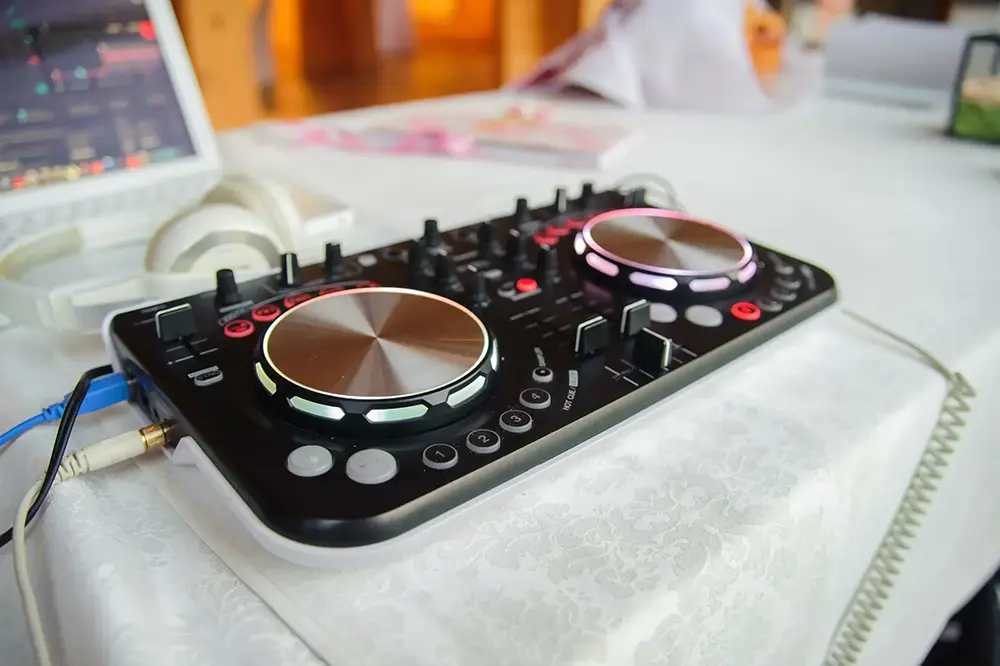 DJ board on table