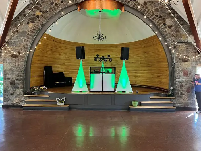 stage with DJ booth